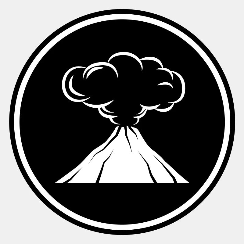 symbole d'icône de volcan