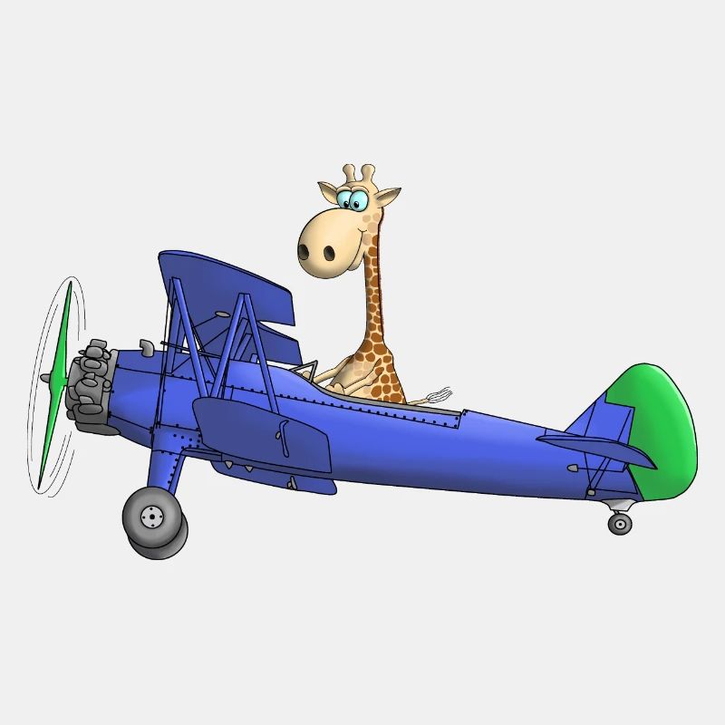 Flugzeug Comic Giraffe Kinder