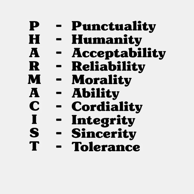 Pharmacist Punctuality Loves Medication Pharmacist