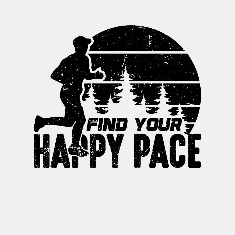 Find Your Happy Pace Retro Athletes Trail Runner