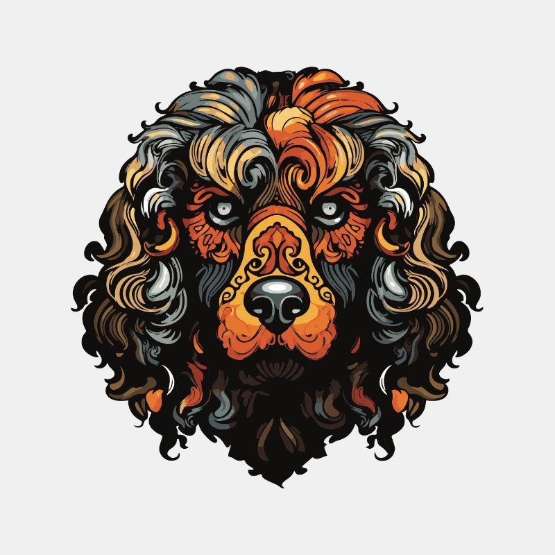Portrait de chien caniche