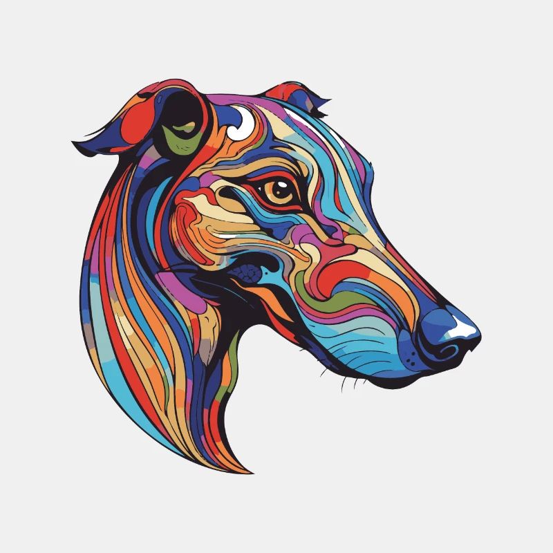 Greyhound Hund Portrait