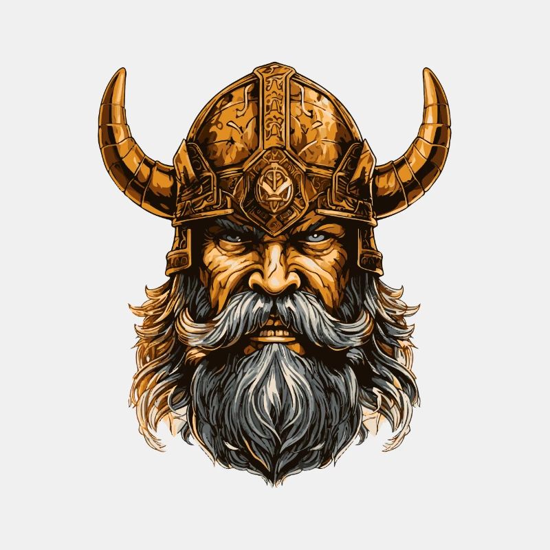 Wikinger Kopf Krieger Odin Valhalla