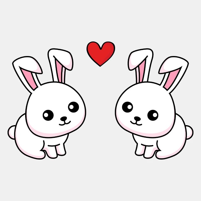Hase Comic Paar Liebe