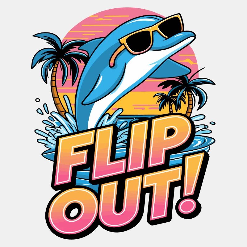 Fun Dolphin Flip Out Design avec lunettes de soleil
