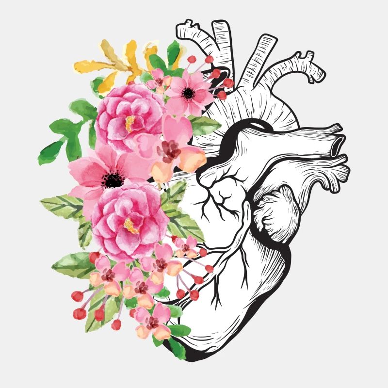 Herz und Blumen