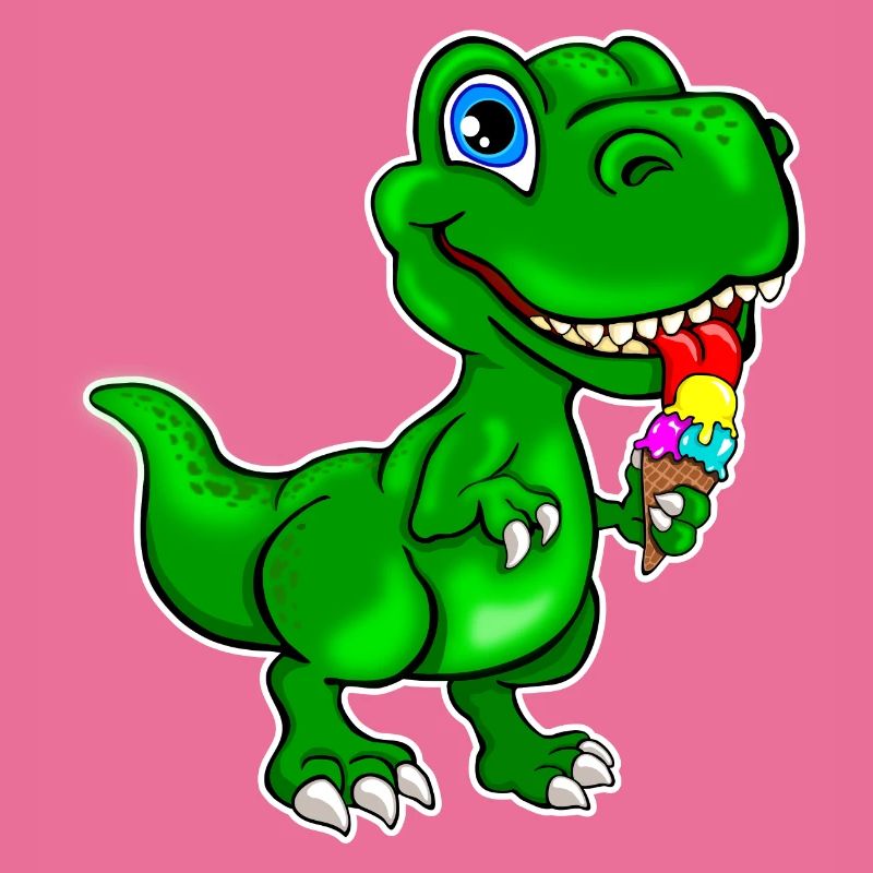 Dino mit Eis -Dinosaurier mit Eis