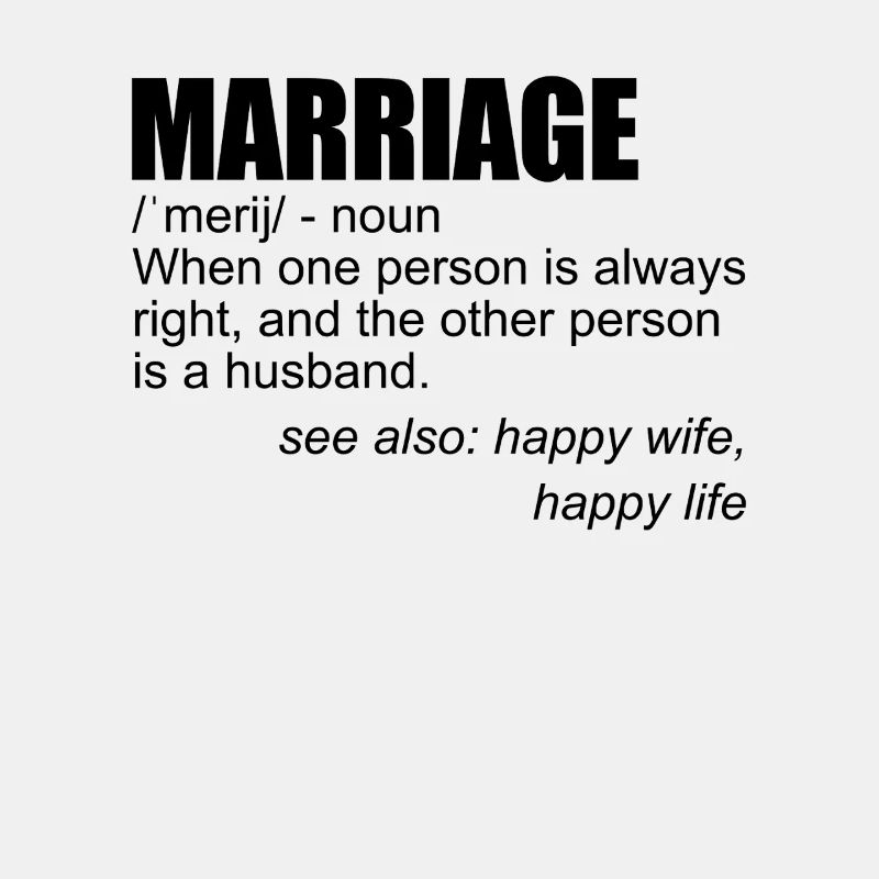 Lustige Ehe-Definition-Ehemann-Ehefrau-Ehe