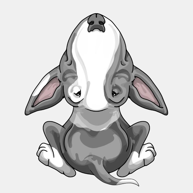 Bullterrier bekämpft graue Flecken