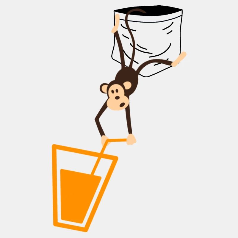 Monkey grabbing a drink