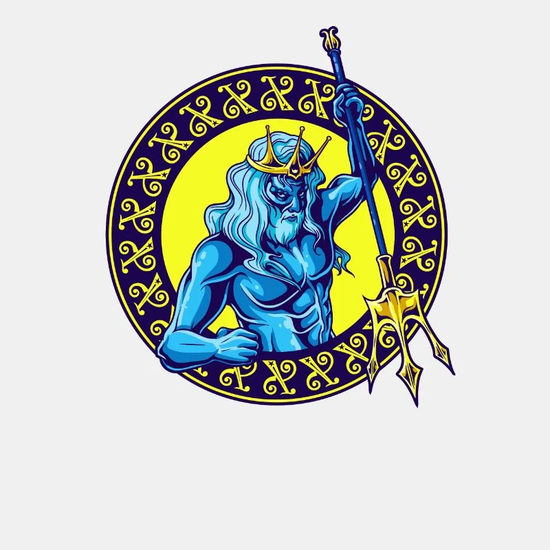 Gott des Meeres Poseidon
