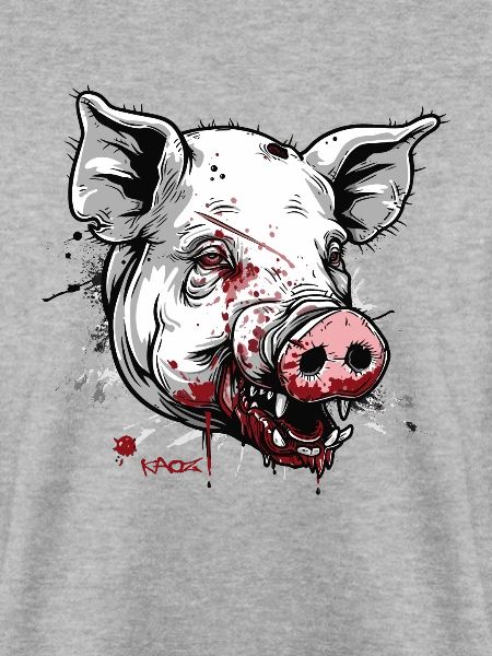 Große Narben: Weißes Zombie-Schwein