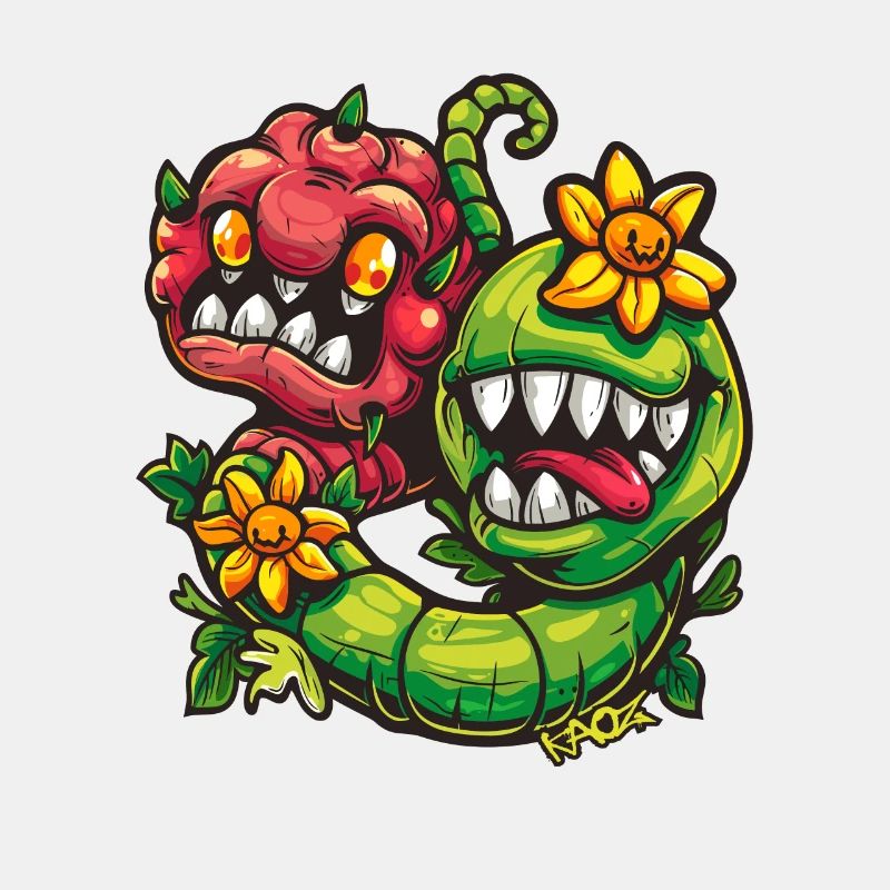 Lustige Monster-Blumen
