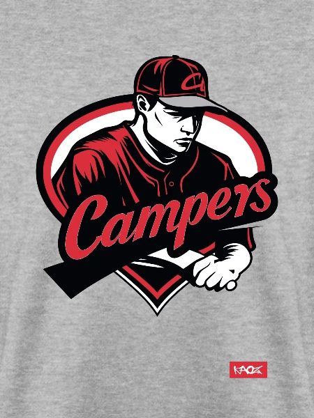 Parodie-Team von Baseball-Campern