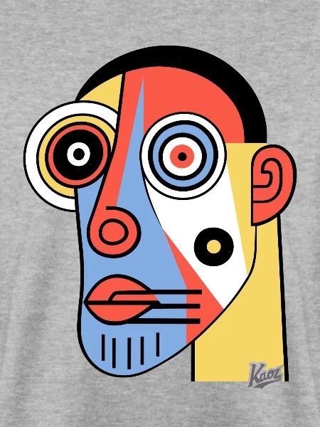 Abstrakte Kubismus-Kunst eines Höhlenmenschen