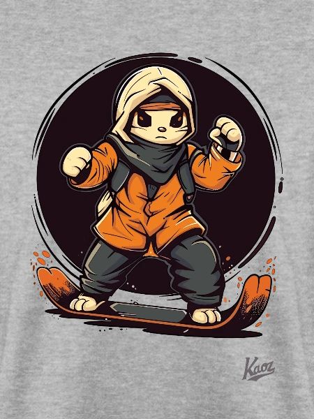Oldschool Tiere Snowboard fahren