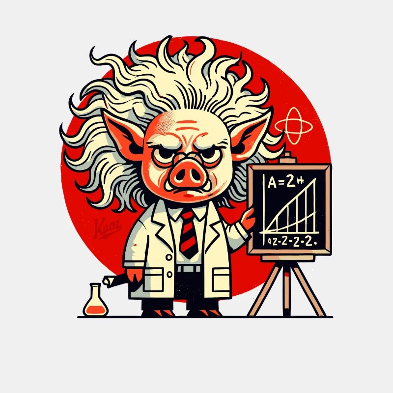 Genius Albert Schweinstein Pig Scientist
