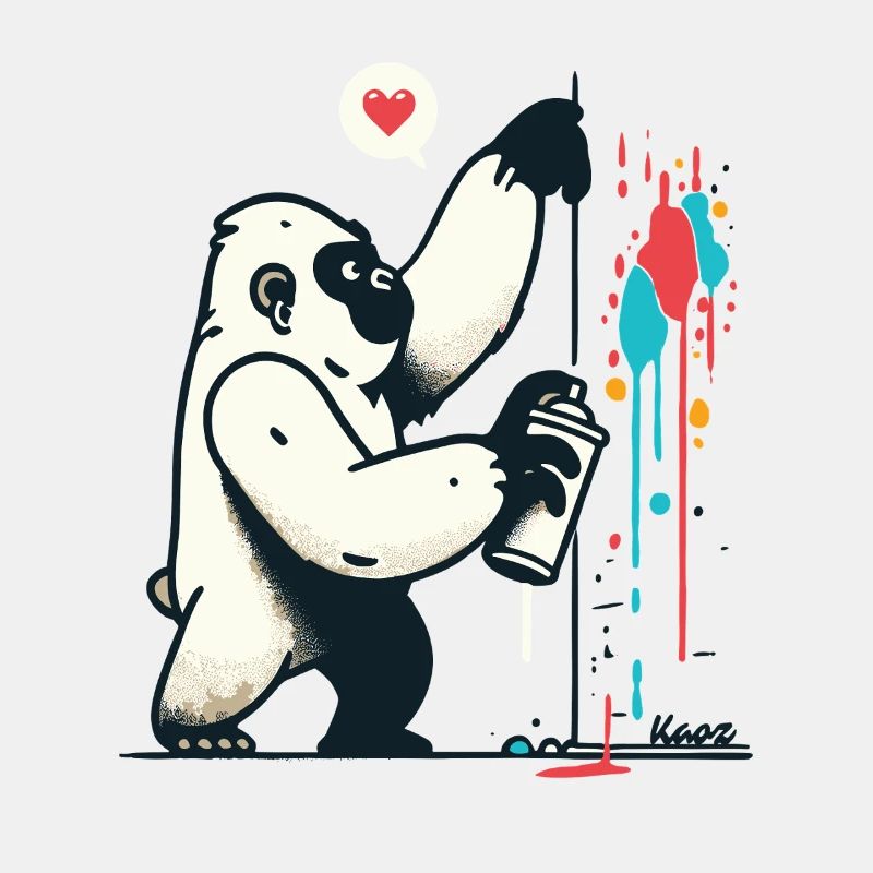 Graffiti-Gorilla mit Spraydose