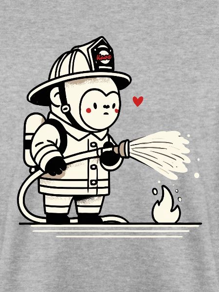 Kleiner Gorilla-Feuerwehrmann