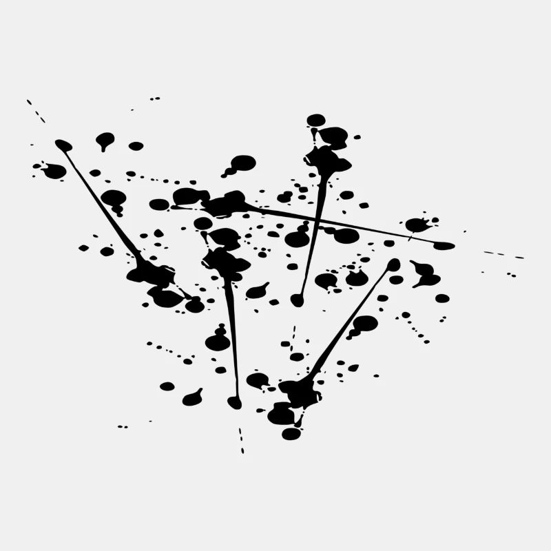Black paint splatter