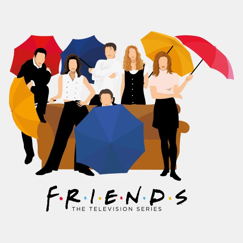 Friends Regenschirme Pose