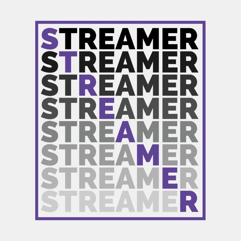 Cool streamer & gamer design with frame