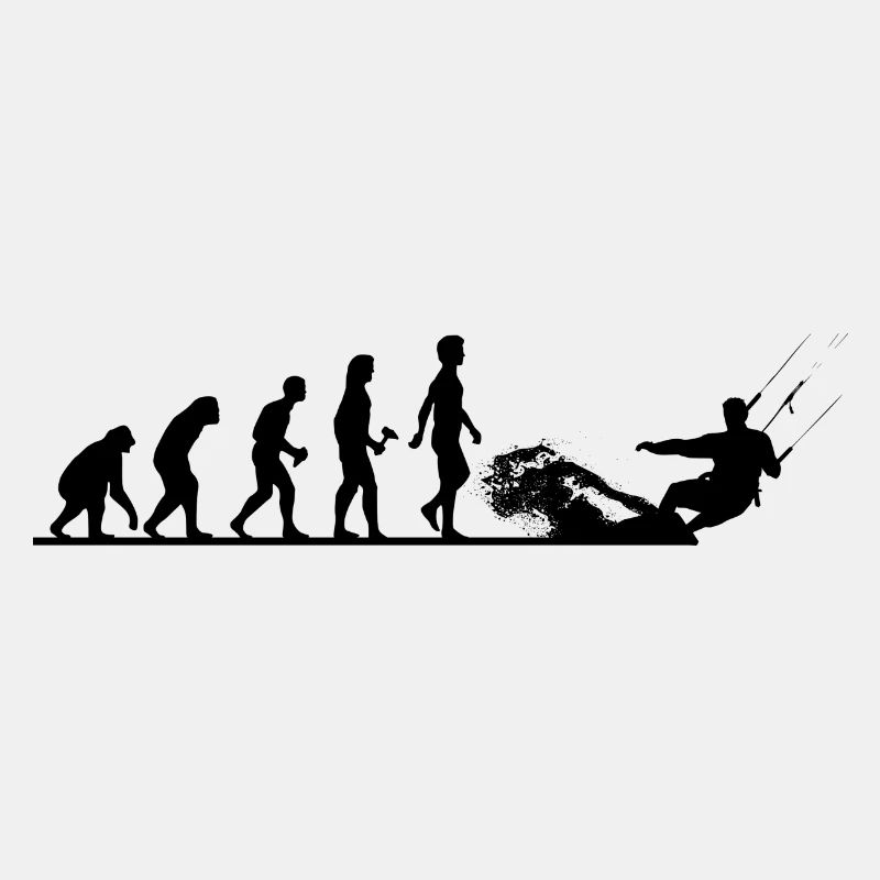 The evolution to a kitesurfer