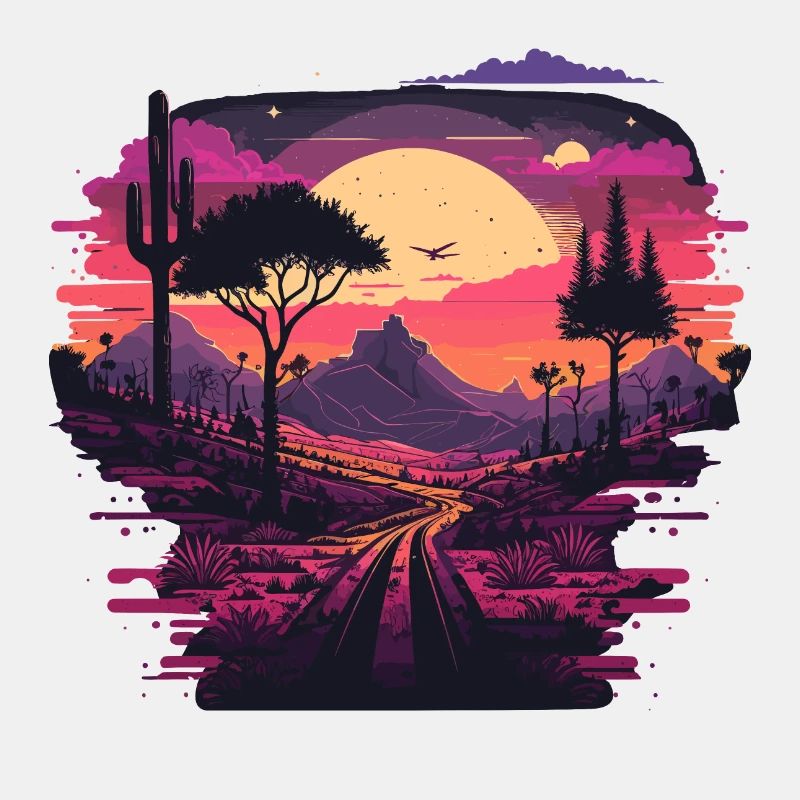 Retro Sonnenuntergang