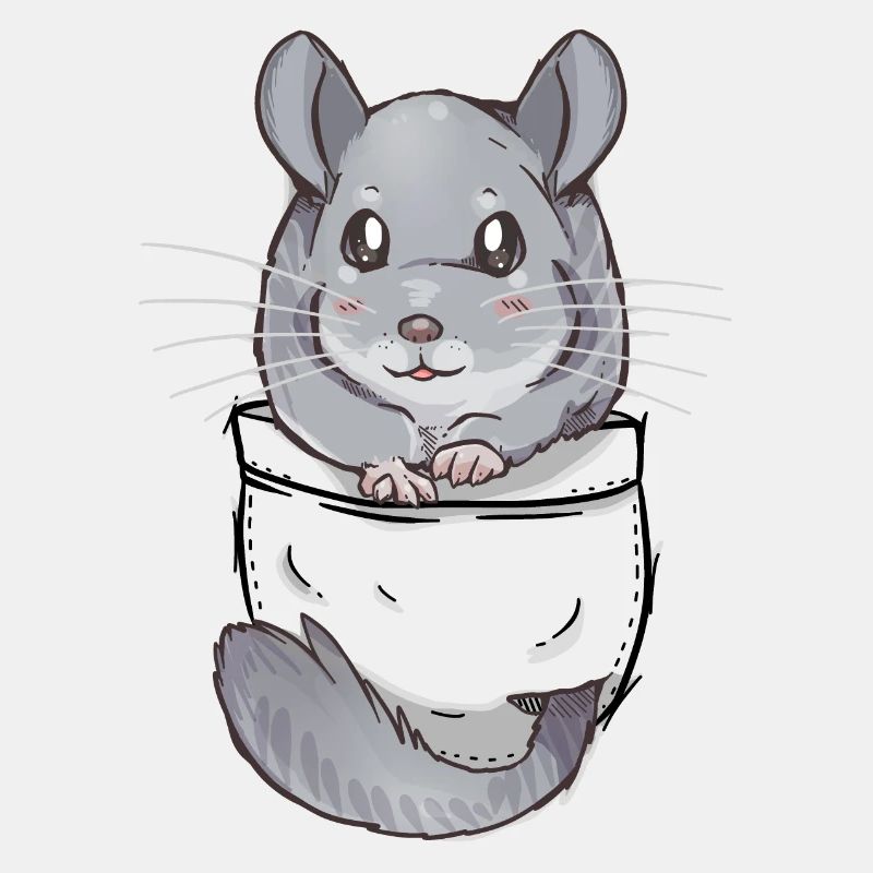 Tasche Süße Grau Chinchilla