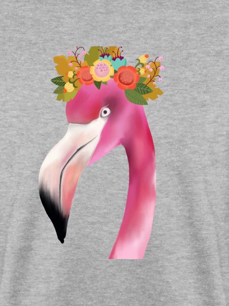 Flamingo mit Kranz