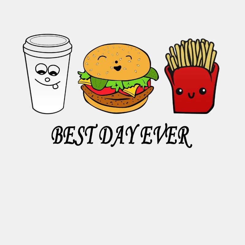 Kaffee-Burger-Pommes Best day ever