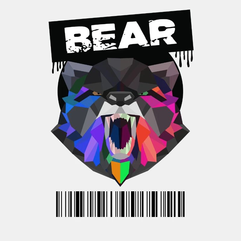 Bear - Bär - Geometric Art