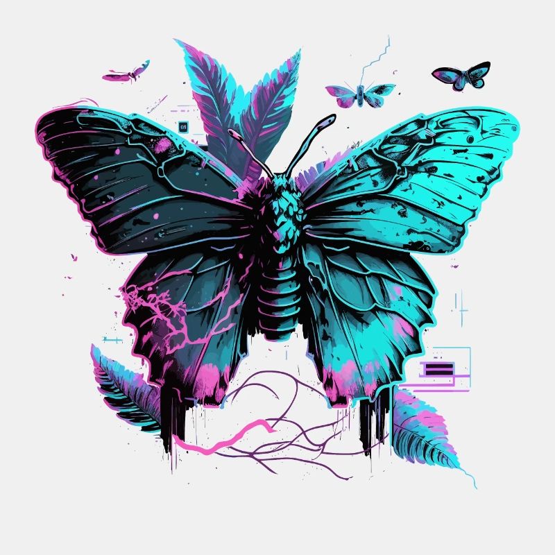 Schmetterling Neon Symphonie