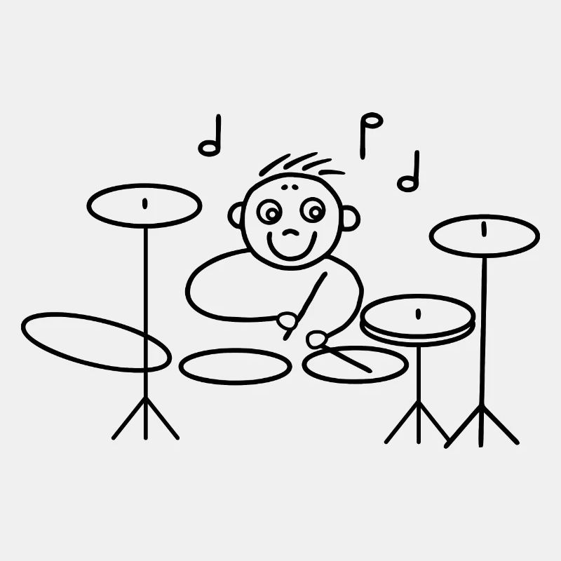 Cool drummer on drums