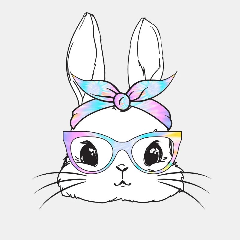 Süßes Kaninchen mit Brille