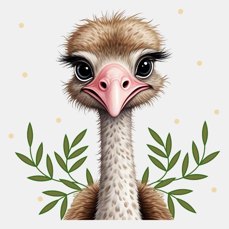 Cute ostrich