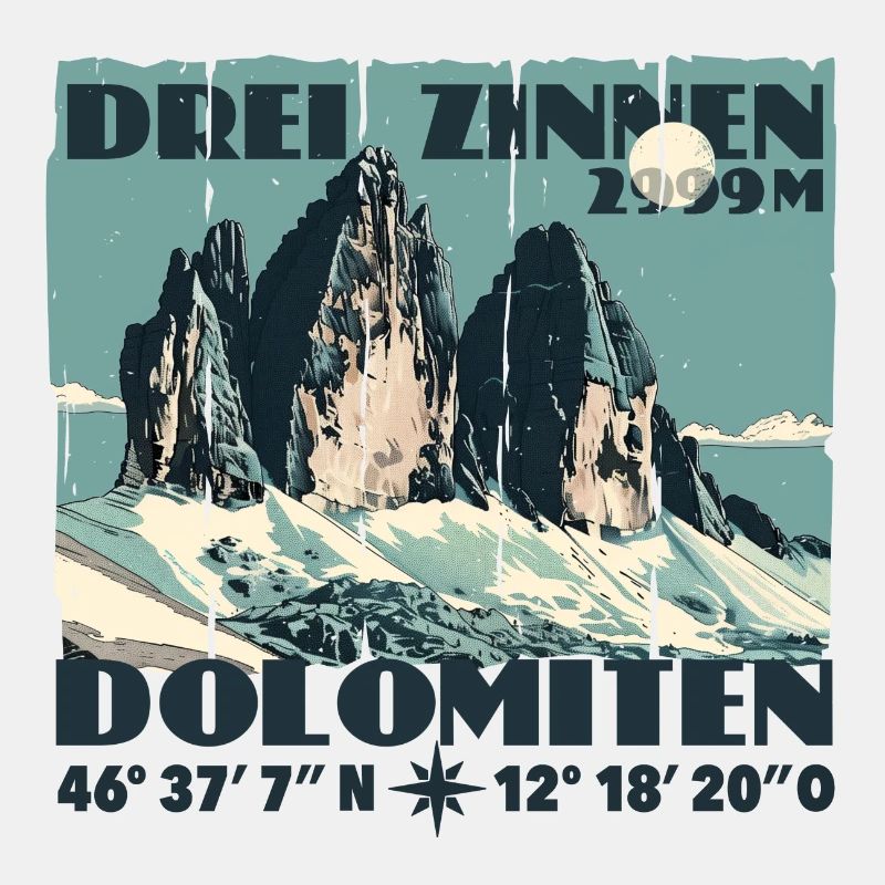 Souvenir de randonnée dans les Dolomites des Trois Pics de Lavaredo