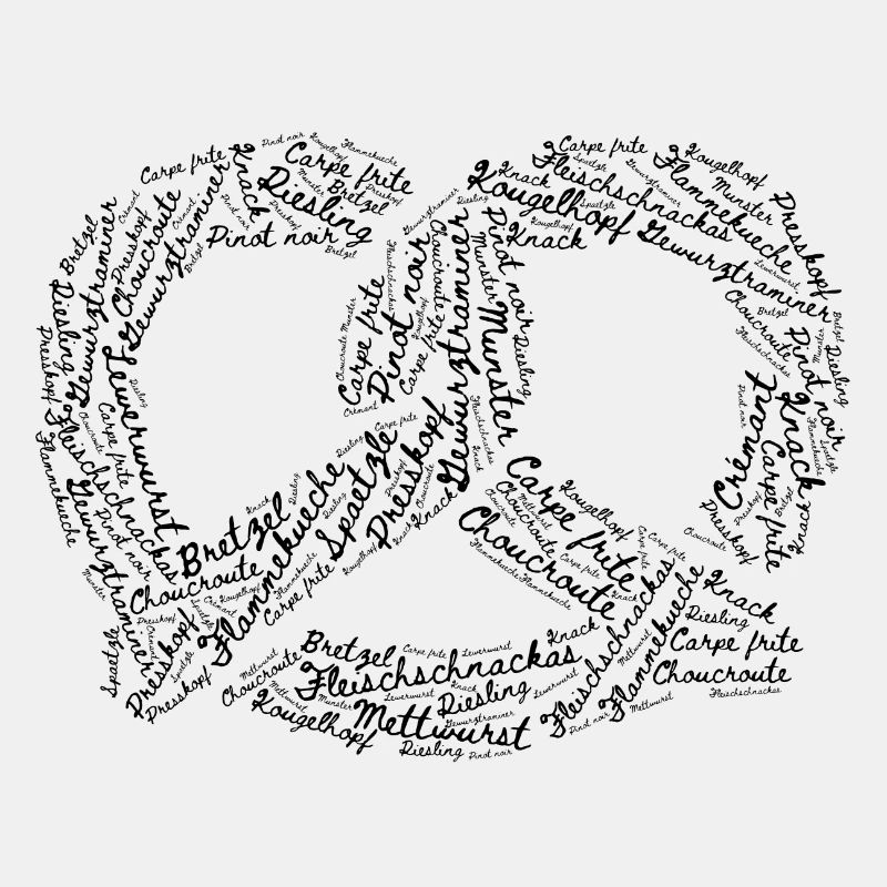 Wordcloud Alsace Brezel