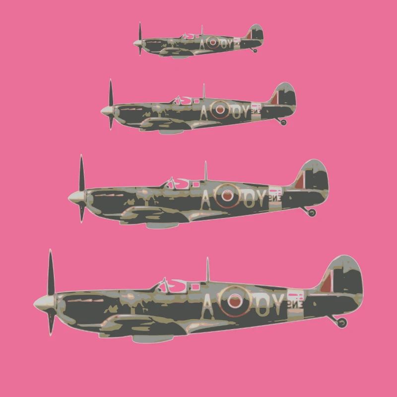 Spitfire Jagdflieger - Retro Geschenk Pilot