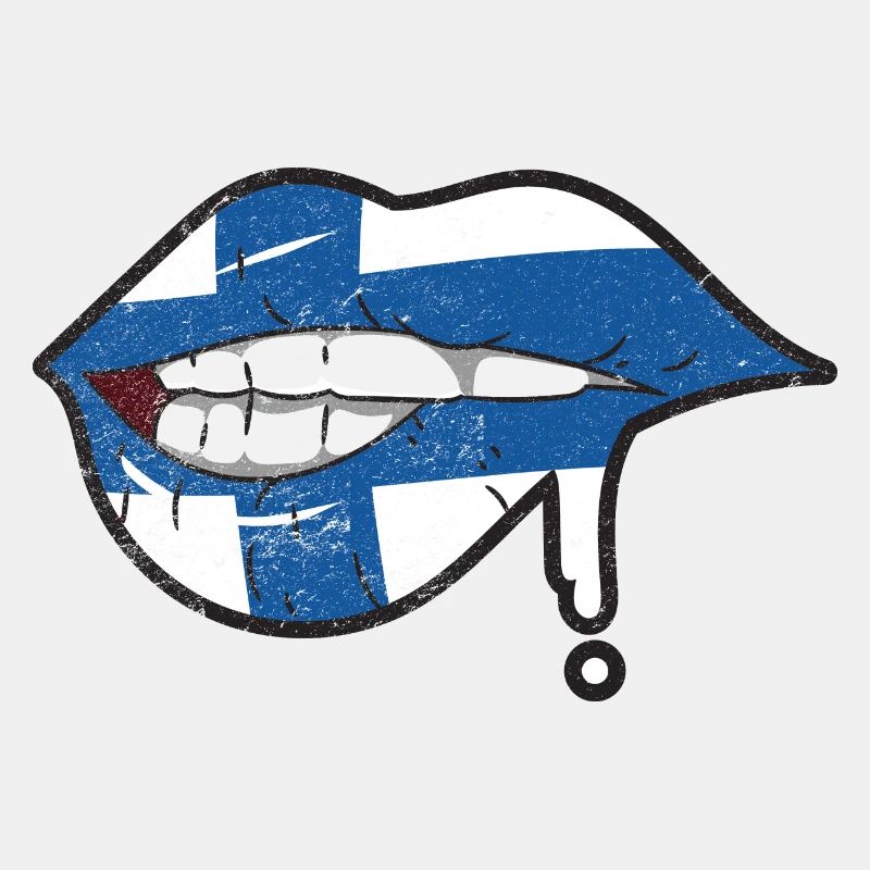 Drapeau de la Finlande lèvres Suomen Lippu