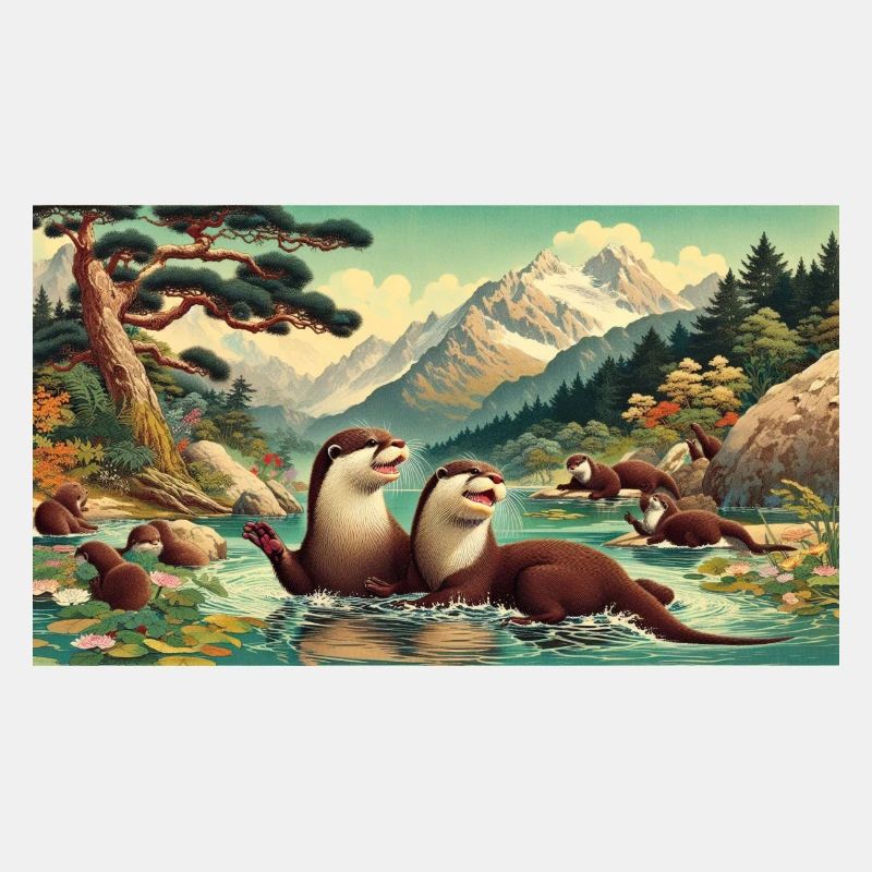 Lachende Otter