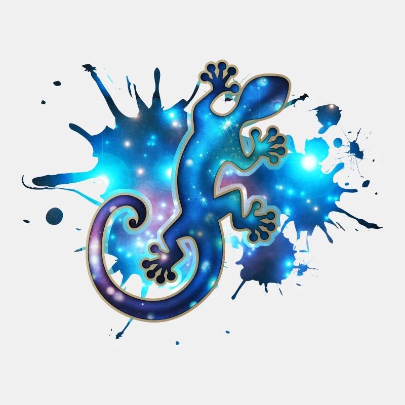 Space Gecko, Galaxy, Star, Surf, Lizard, Lézard