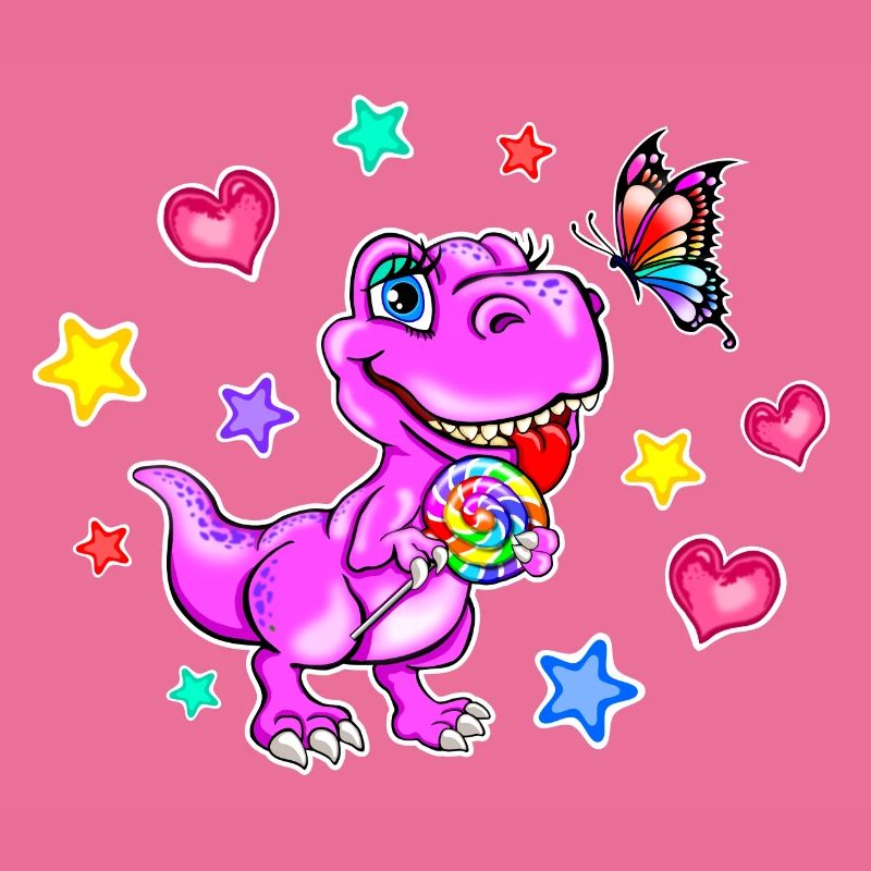 rosa Dinosaurier - Dinosaurier Mädchen
