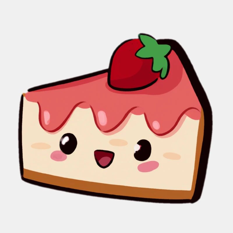Ein Stück Erdbeerkuchen, lecker!