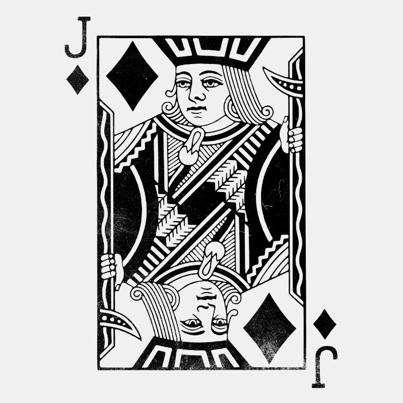 Checked Jack playing card