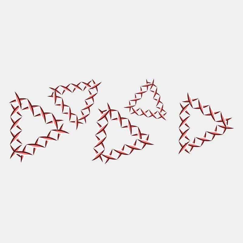 triangular shapes crosses red