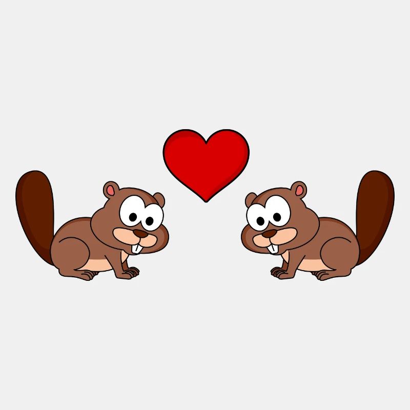 Biber Comic Paar liebe