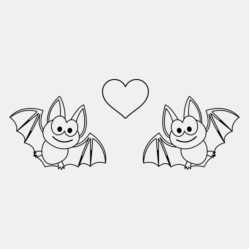 Fledermaus Comic Paar liebe