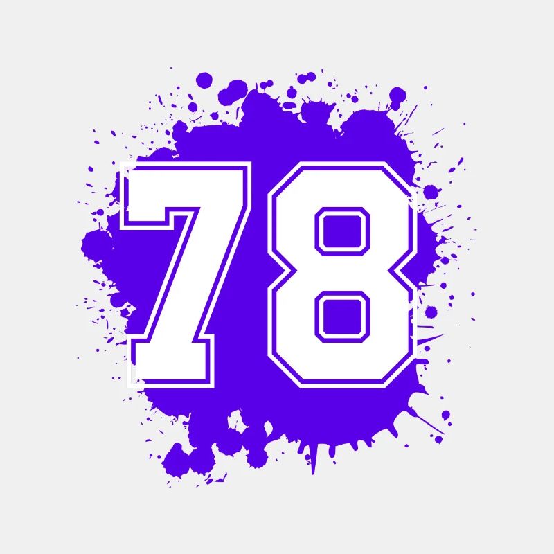 78 Zahl Klecks