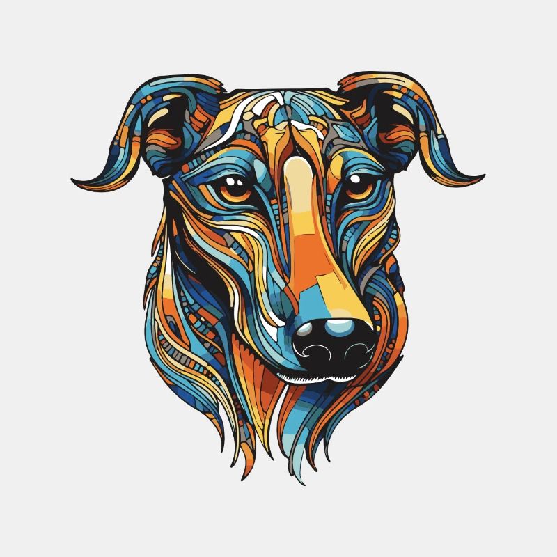 Greyhound Hund Portrait